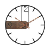 GrandeTime Klocka - Modern stor rund metall väggklocka Carvallo