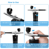 Trådlös Airbrush med Dubbelverkande Spraypistol-Personligt-BB-Hemnix