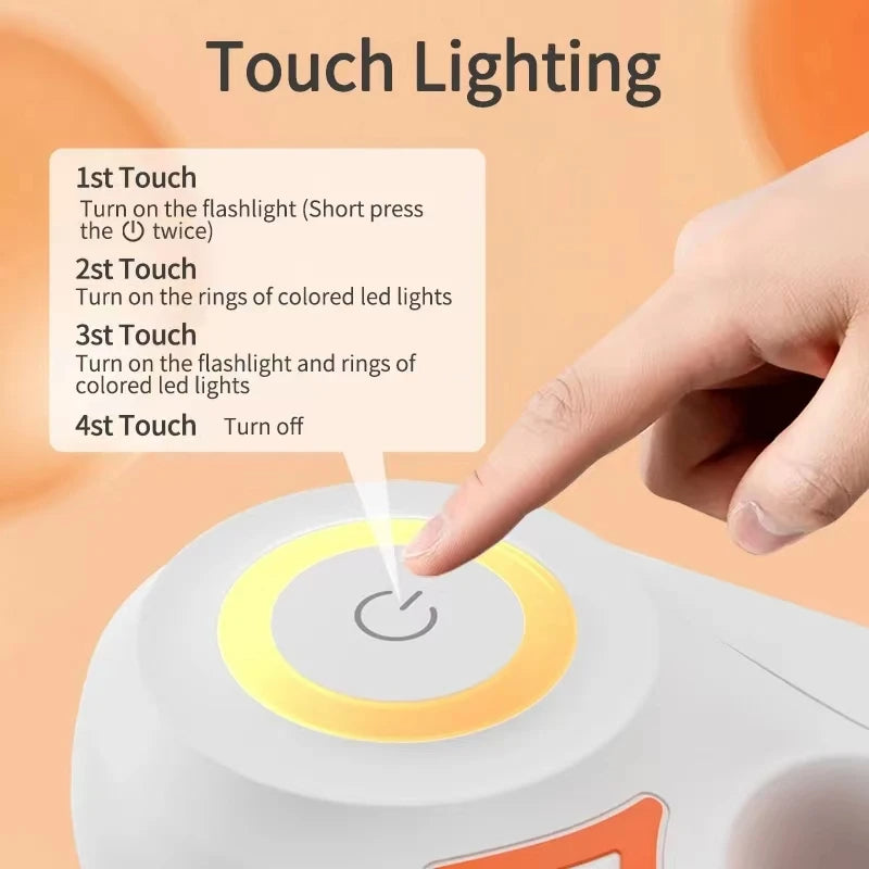 Återförbar hundkoppel med ficklampa Carvallo