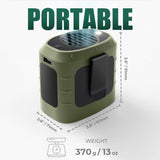 Carvallo Pro turboventilator för resor | Handsfree kylning | Powerbank & LED-lampa | 8000 mAh batteri Carvallo