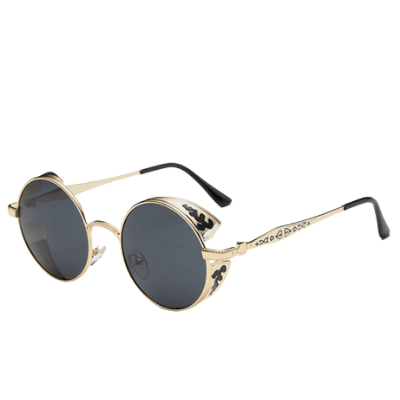 Vintage solglasögon-Sunglasses-Bellasverige-Guld Svart-Hemnix