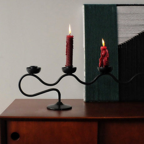 Tri Iron Twisted Candle Holder Carvallo