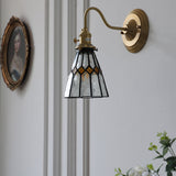 Glas Vägglampa | Vintage Koppar Sconce | 10.24"-11.02" | Elegant Hembelysning | Brick by Brick Carvallo