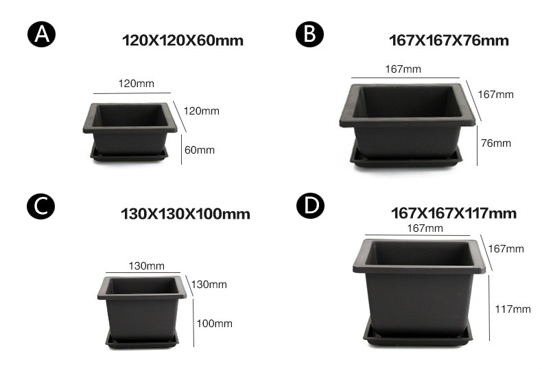 Planter med fat – Rektangulär blomkruka för trädgård och balkong Carvallo