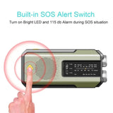 Handvev och solenergi nödradio med powerbank Carvallo