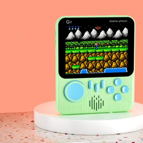 Tunn Handhållen Retro Videospelskonsol 666 Spel-Barn-BB-Grön-Hemnix