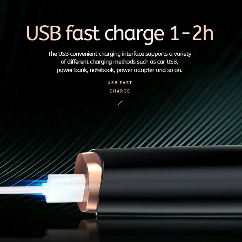 Uppvärmd fransböjare USB-uppladdningsbar elektrisk - Snabb, Naturlig, 24-timmars krusning Carvallo