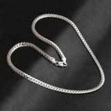Sterling Silver Platt Kedja Halsband för Kvinnor Carvallo