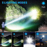 90000 Lumen Xhp50.2 Mest kraftfulla ficklampa Carvallo