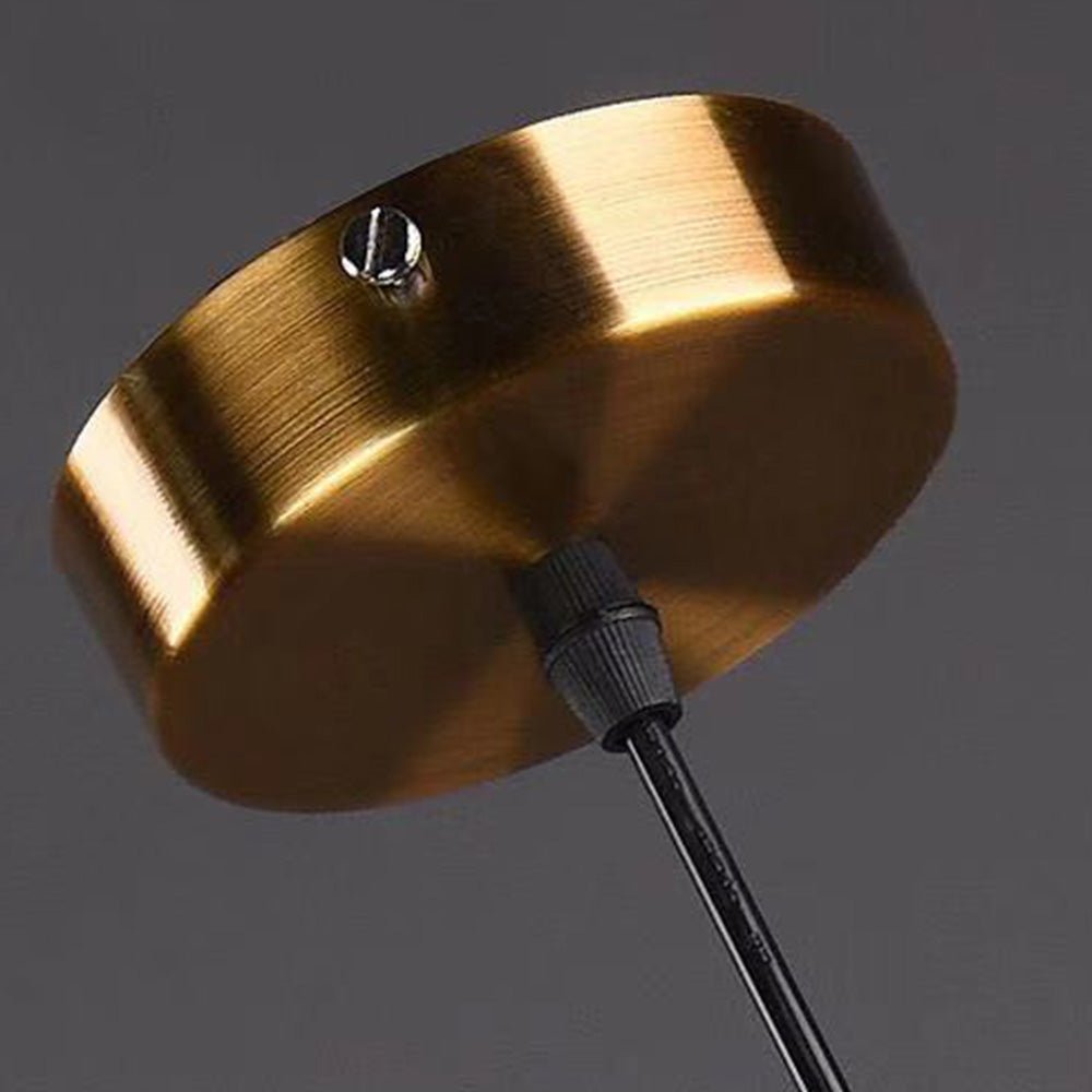 Glas Hänglampa med Guldram Utförande Carvallo