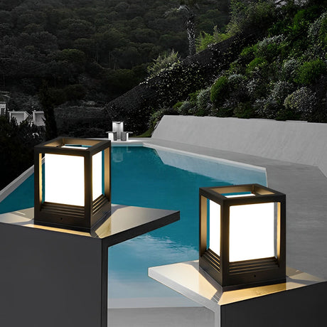 Utomhus solcells LED-ljuskälla svart aluminium Carvallo