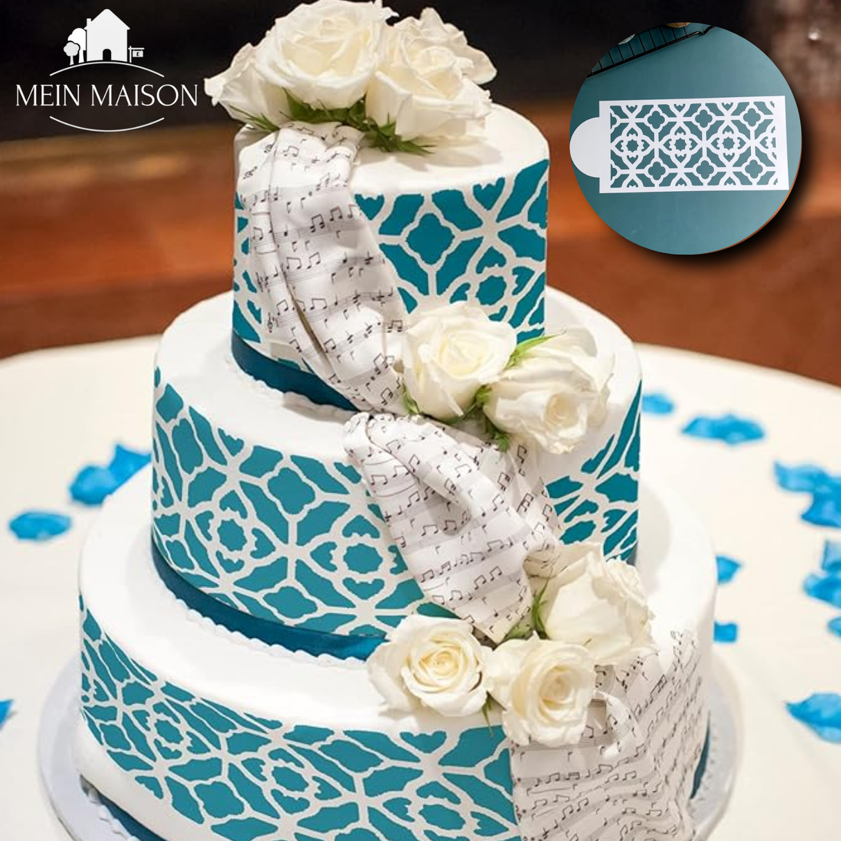 DecoLace™ - DIY-tårtdekorationsform i spets Carvallo