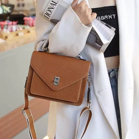 Amoria - Elegant Crossbody-väska i Läder för Kvinnor-Handväska-BB-Brun-Hemnix