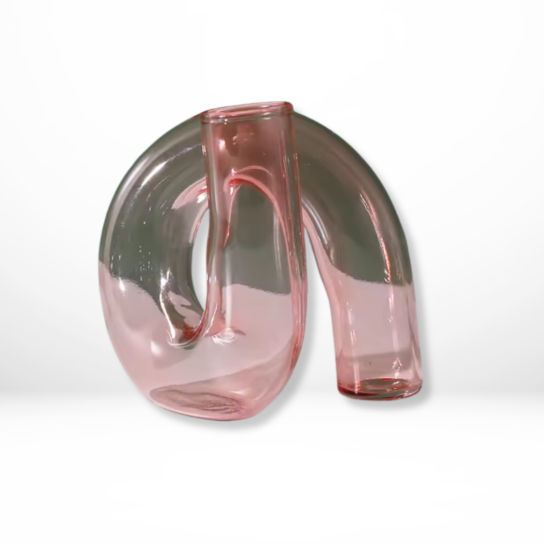 LoopForm Glasvas | Skulptural Borosilicate Design | Modern Transparent Carvallo