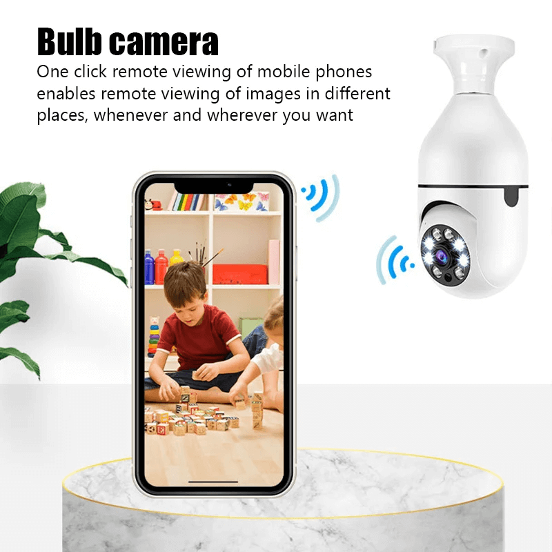 5G WiFi Övervakningskamera i Lampformat – Trådlös Smart Rörelsesensor-Smarta Hem Kamera-BB-Hemnix