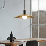 1-Ljus Mid-Century Messing Hänglampa Carvallo