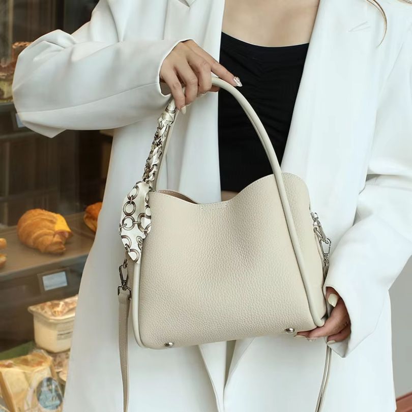 Seraphina - Snygg Läderväska för Kvinnor med Dubbel Bärfunktion-Handväska-BB-Vit-Hemnix