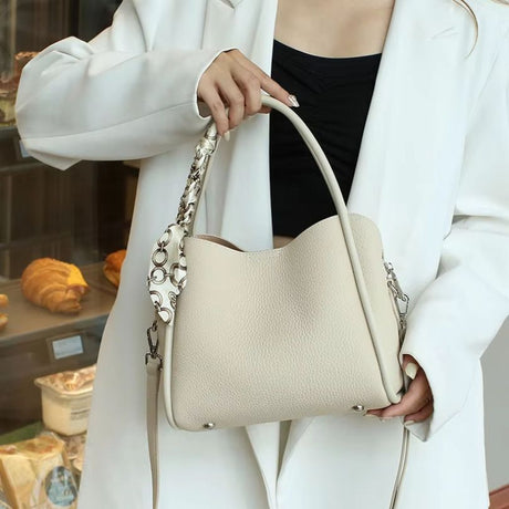 Seraphina - Snygg Läderväska för Kvinnor med Dubbel Bärfunktion-Handväska-BB-Vit-Hemnix