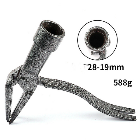 Ogräsupptagare med 4-klohuvud – Effektivt trädgårdsverktyg av järn för rotavlägsnande Carvallo