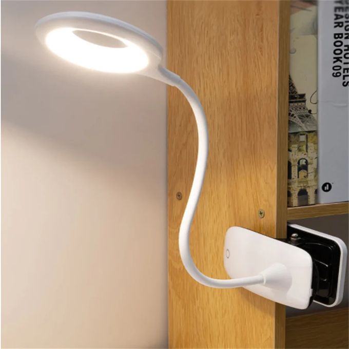 Uppladdningsbar LED-bordslampa med klipp – Justerbar skrivbordslampa för hemmakontor och studier Carvallo