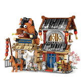 Japansk Gatumiljö Mini Byggklossar - DIY Modell-Byggsats Japansk Gata-BB-Häst-Hemnix