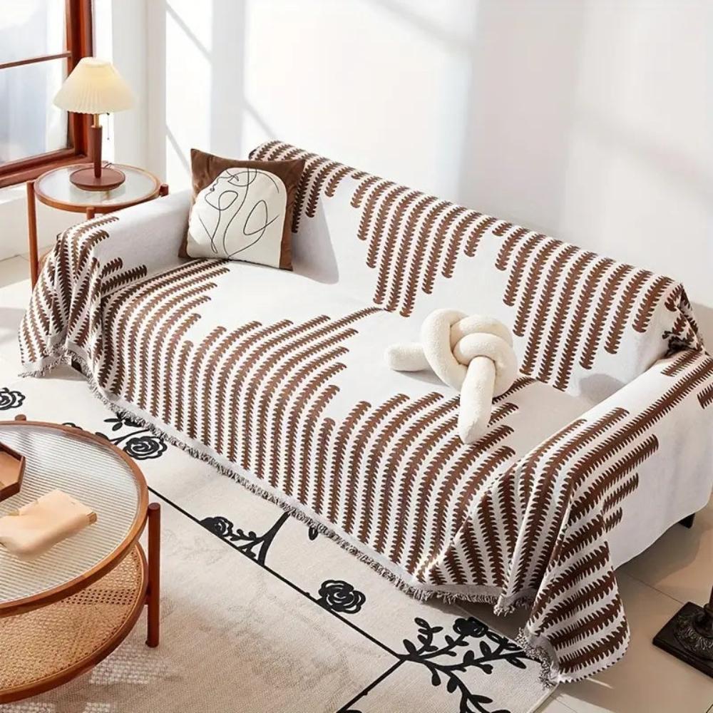 Modern Monochrome Feather Sofa Cover Carvallo