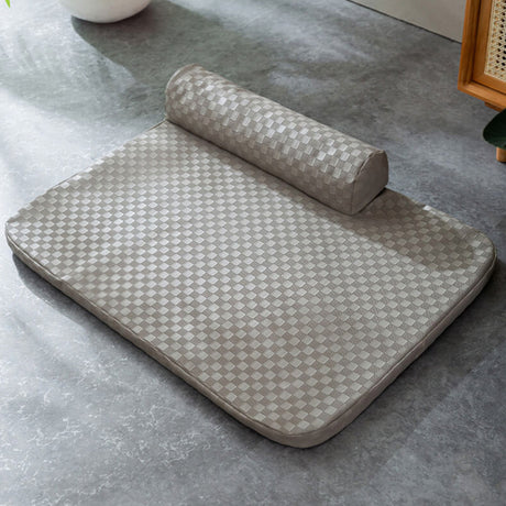 Rutig läder husdjur säng ortopedisk repa beständig tvättbar Carvallo