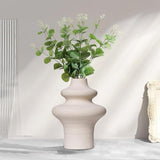 Nordisk Beige Keramisk Blomkruka Carvallo