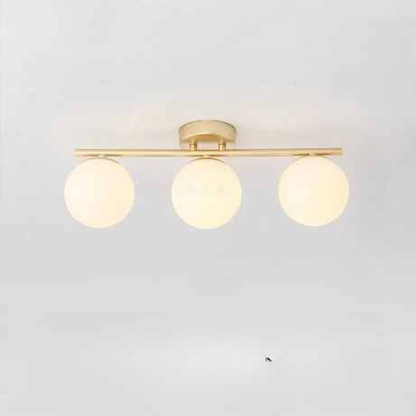 Nordic LED taklampa i glas - elegant vit boll för alla rum MILA Sverige
