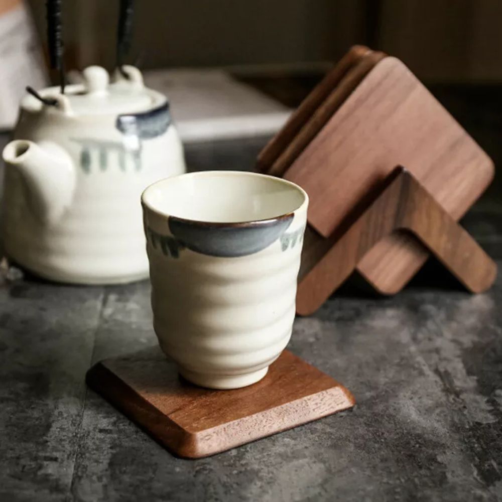 Sleek Stack Träunderlägg Set | 6st Carvallo