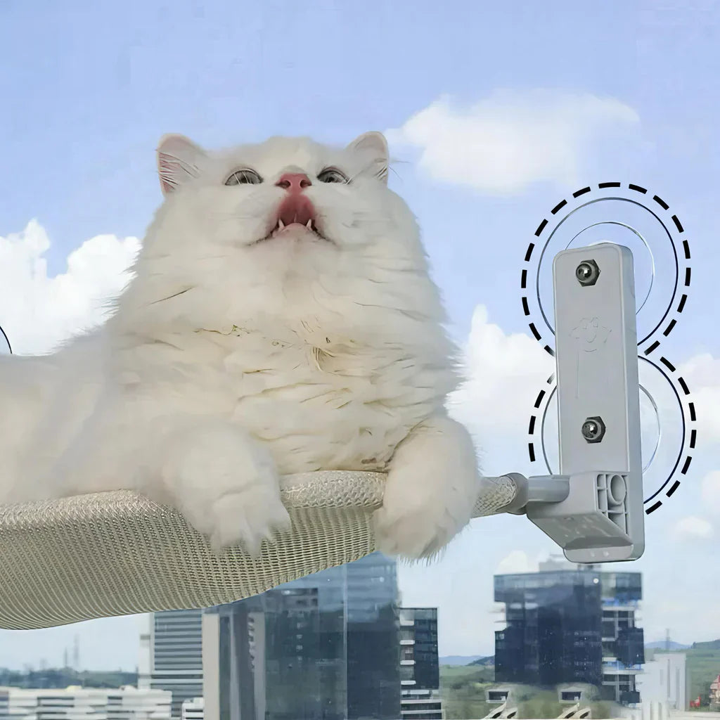 PurrNook – Fällbar Fönster katt-hängmatta med Lätt att rengöra överdrag och säker stöd Carvallo