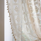 Rombus rutig diamantmönster gardin Carvallo