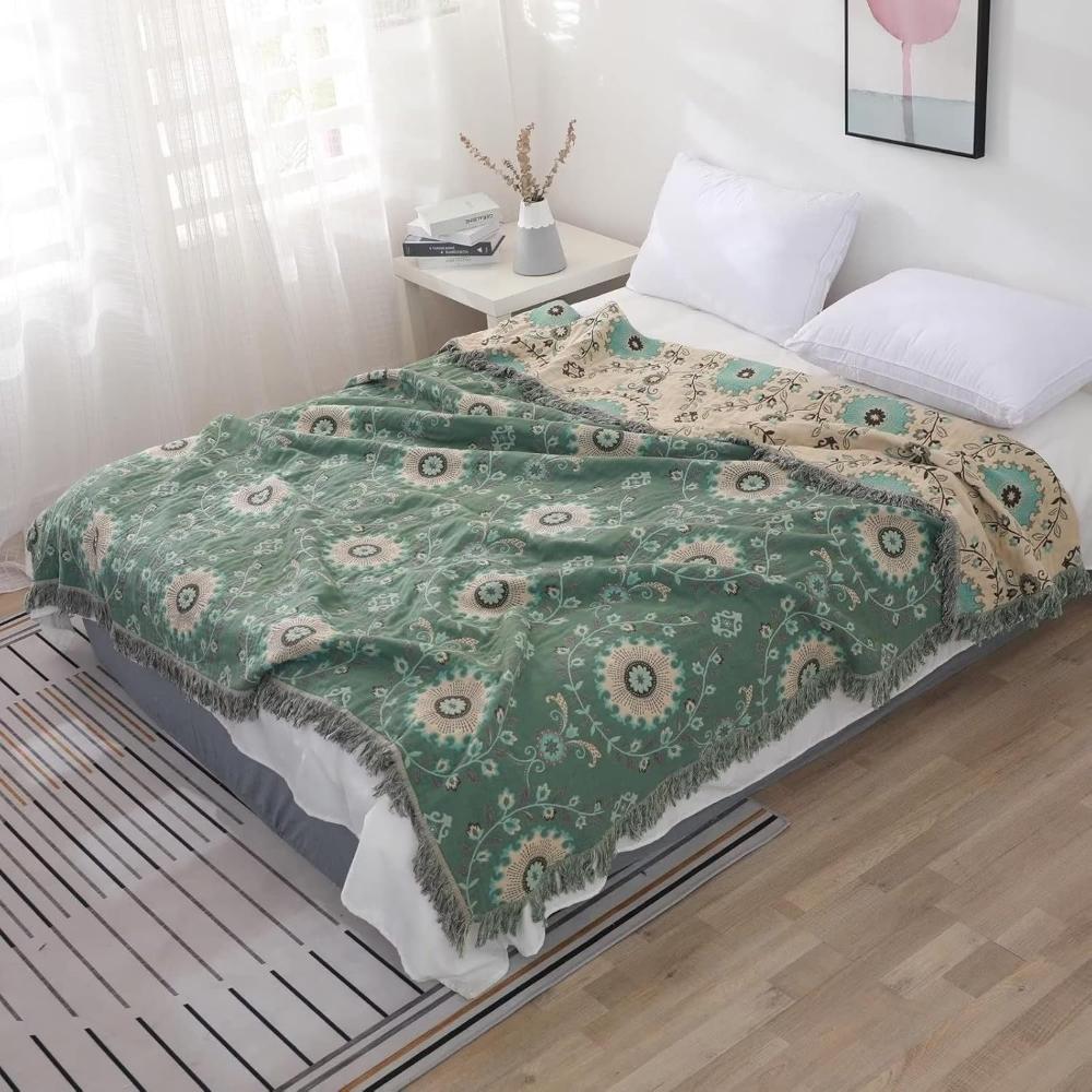 Retro Mandala Vändbar Filt Carvallo