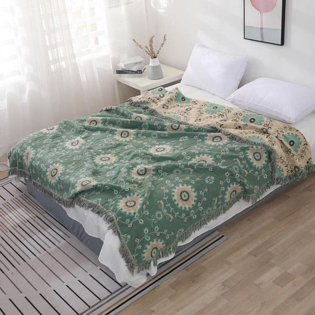 Retro Mandala Vändbar Filt Carvallo