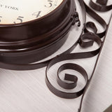 RetroTime - Dubbelsidig vintage väggklocka med klassisk New York Station Design Carvallo