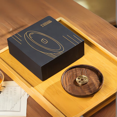 Rund trä- och kopparrökelsehållare Carvallo