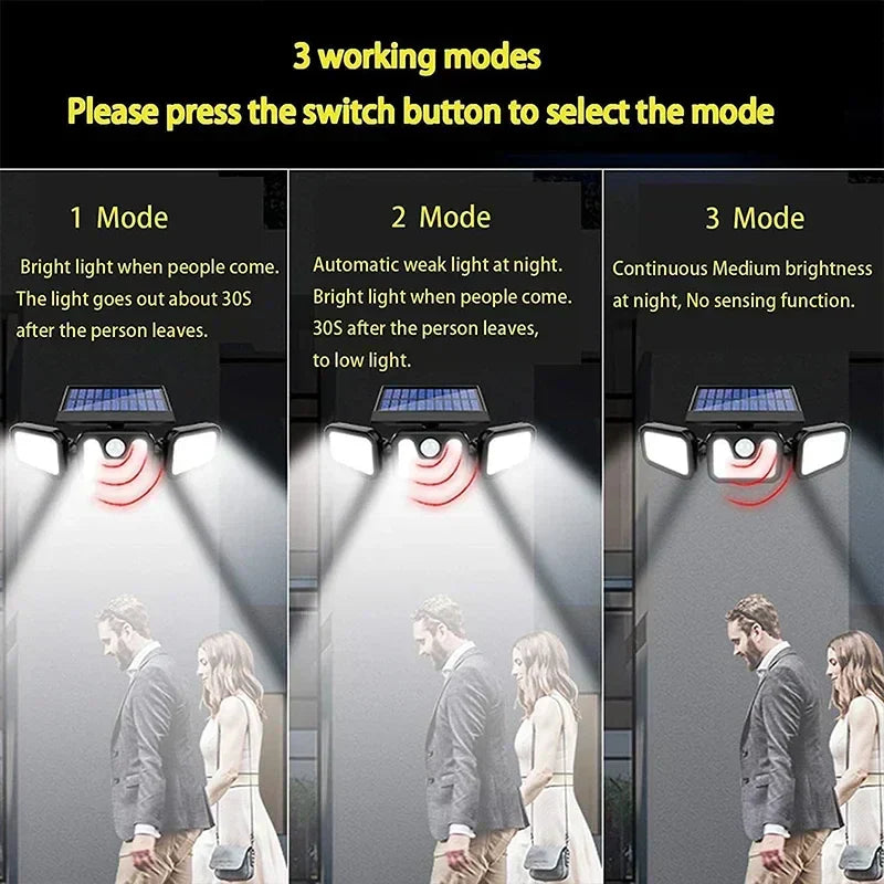 Solpaneldriven utomhusvägglampa Carvallo