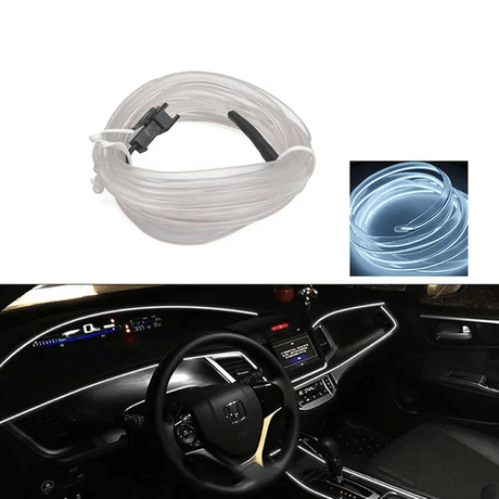 FlexiLjus Pro™ - Bilinteriör LED-ljus-Bil-BB-Vit-1 m-USB-enhet-Hemnix