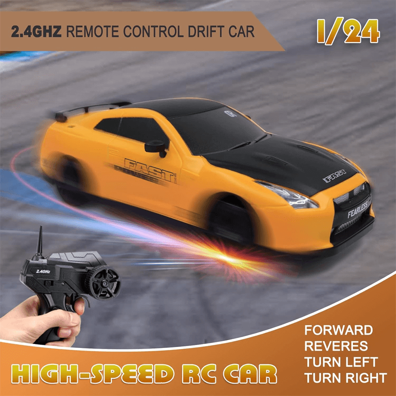 1:24 RC Drift Bil med Fyrhjulsdrift – 15km/h Hög Hastighet och Dynamisk Racing-Radiostyrt-BB-Hemnix