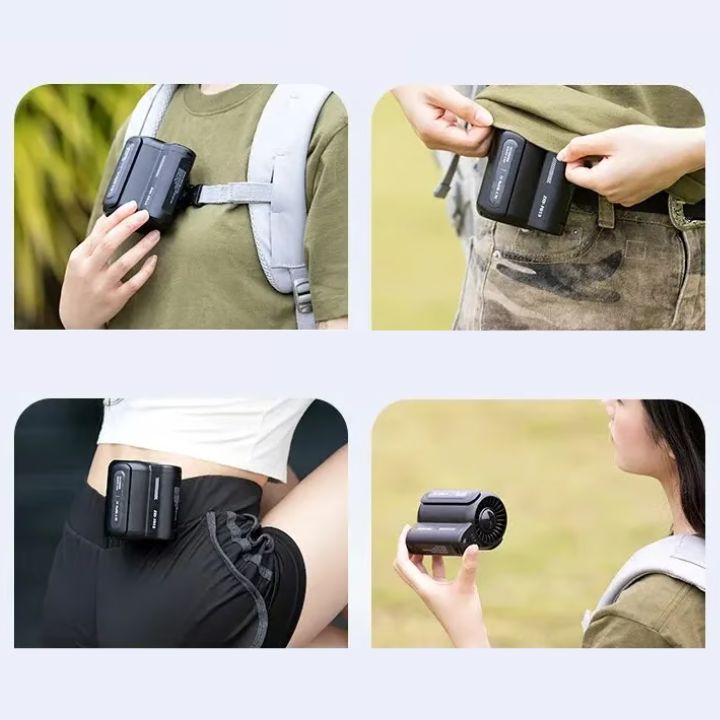 BreezeMate bärbar utomhusfläkt med bälte – Tyst, kraftfull kylning när du är på språng MILA Sverige