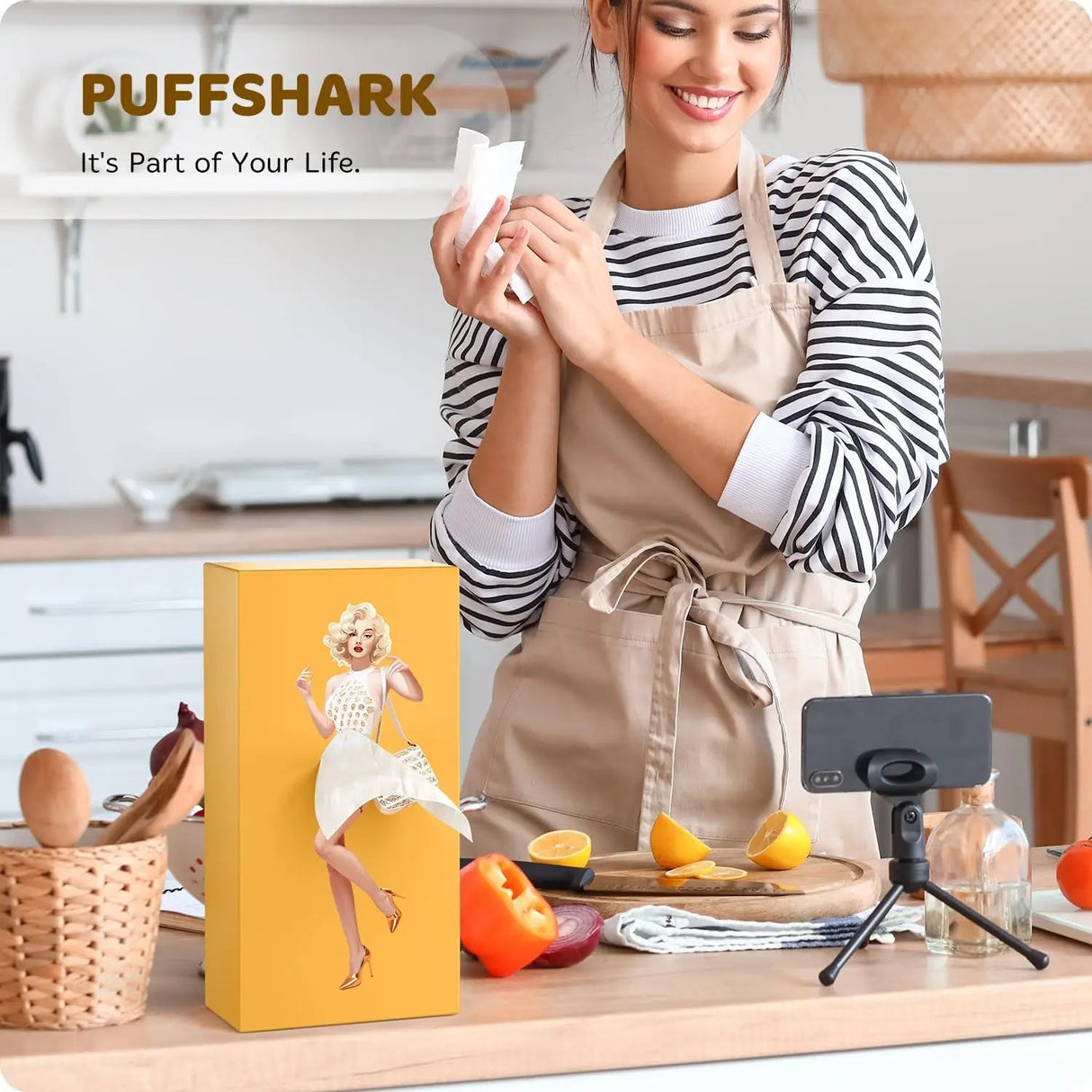 Flygande kjol vävnadslåda Carvallo