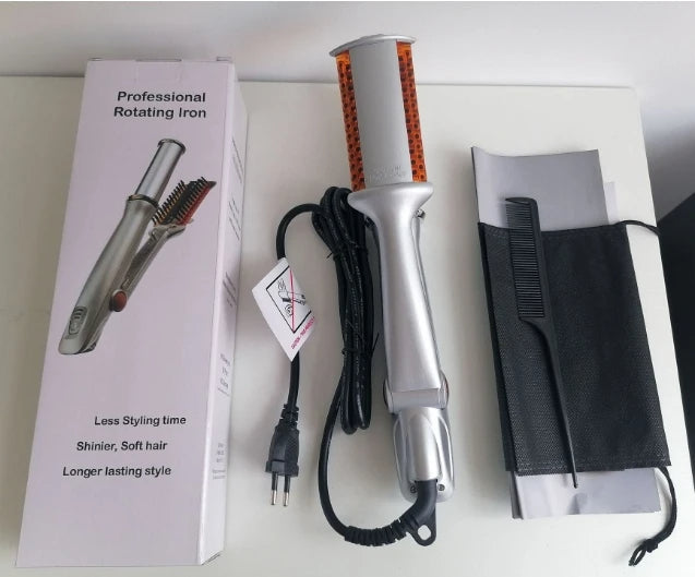 Professionell 2 i 1 roterande järnhårborste Carvallo