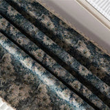 Marinblå Blommiga Fransen Gardiner Carvallo