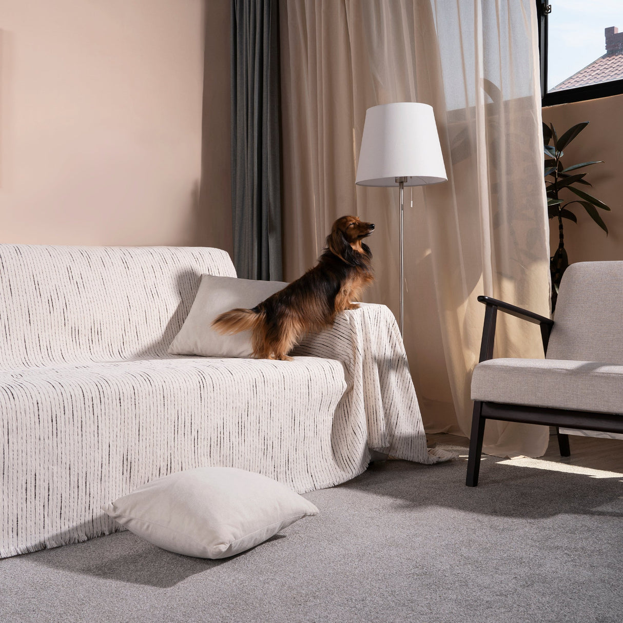 Jacquard Chenille Sofföverdrag - Modernt, Stiligt & Hållbart Soffskydd Carvallo