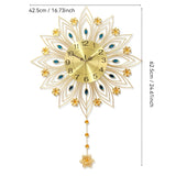 GoldenBloom - Lyxig Väggklocka med Eleganta Blomdetaljer Carvallo