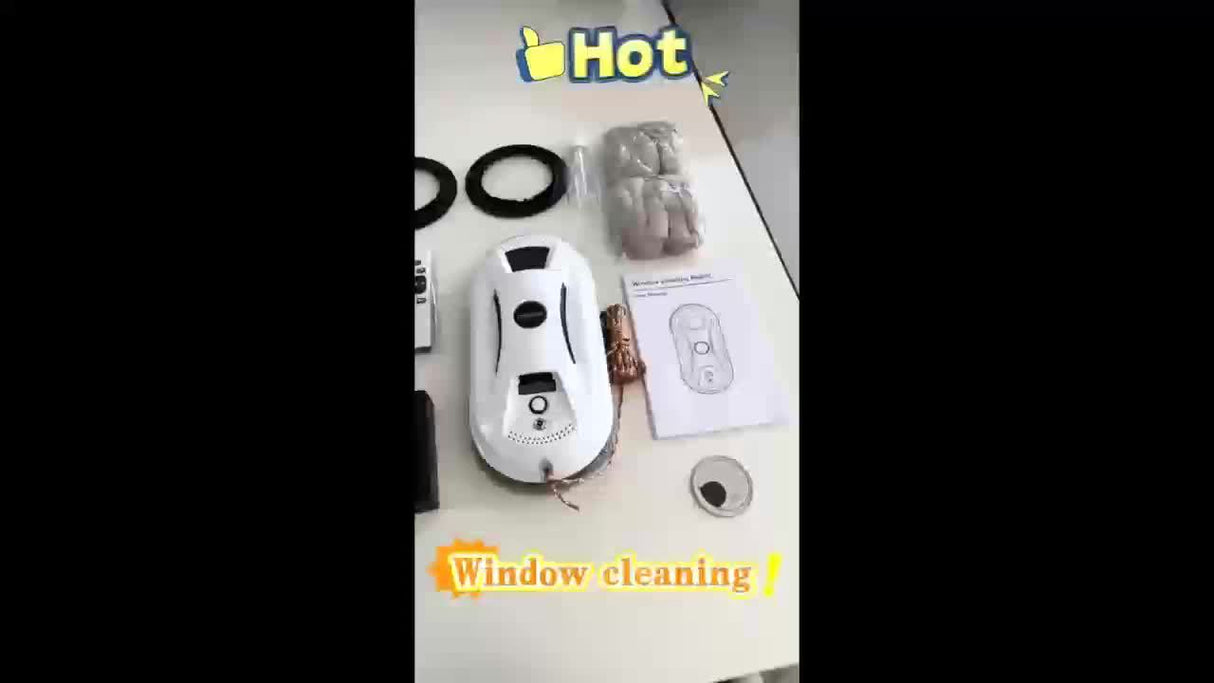 Fullt automatiskt fönsterputs - Intelligent glasrengörare med fjärrkontroll för effektiv rengöring Carvallo