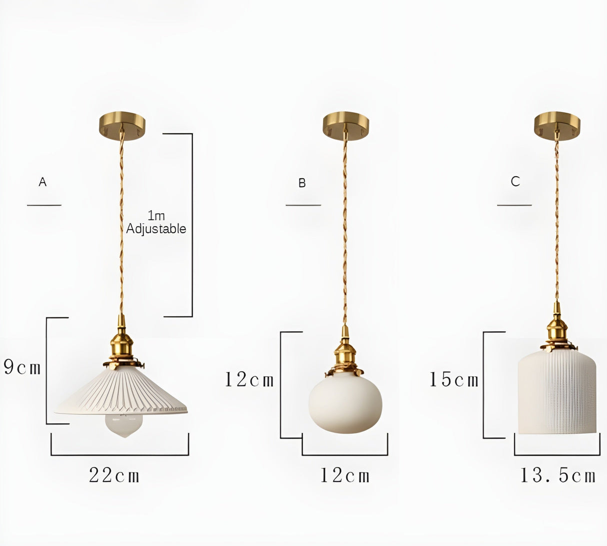 HarmonyGlow Light - Vintage-keramisk-glas-hänglampa Carvallo