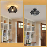 HavenWeave Light - Vintage LED Rattan Flätad Taklampa Carvallo