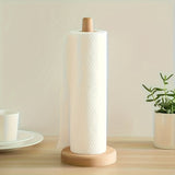 Bamboo Pappershanddukshållare med Naturlig Finish – Stilig och Praktisk för Bänkskivan Carvallo