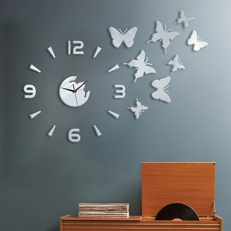 AcrylicButterfly - DIY 3D Fjäril Spegel Väggen Klocka Carvallo